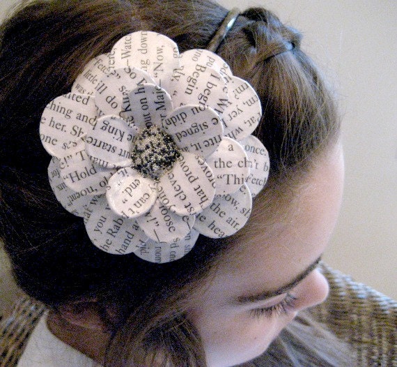 Bookwormed Daisy Paper Mache Headband