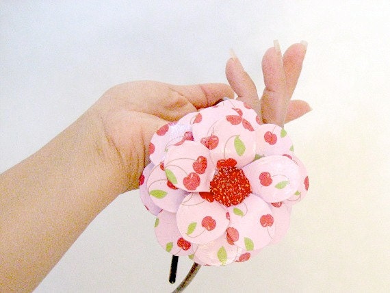 Nothing But Cherries Paper Mache Headband