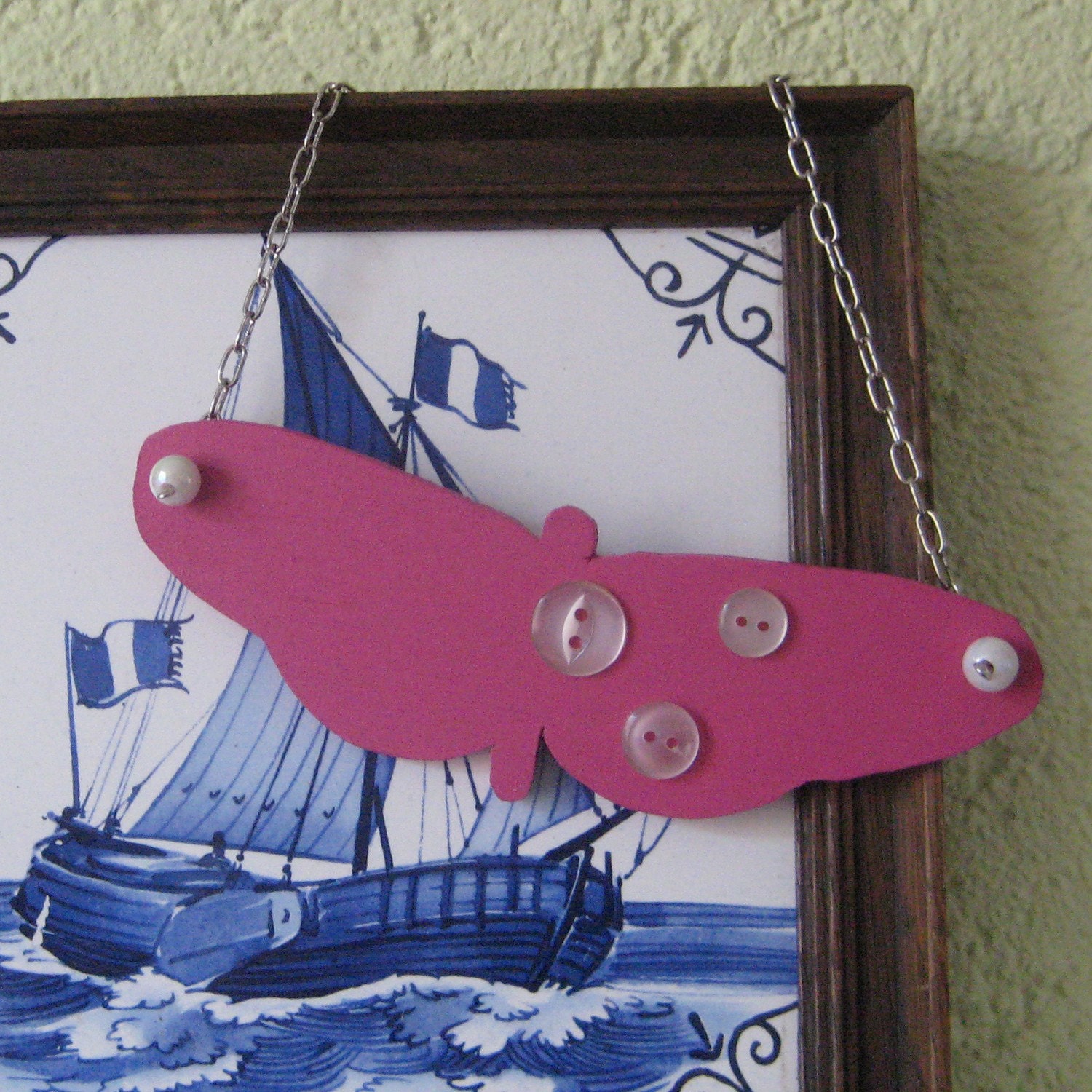 Pink Butterfly necklace