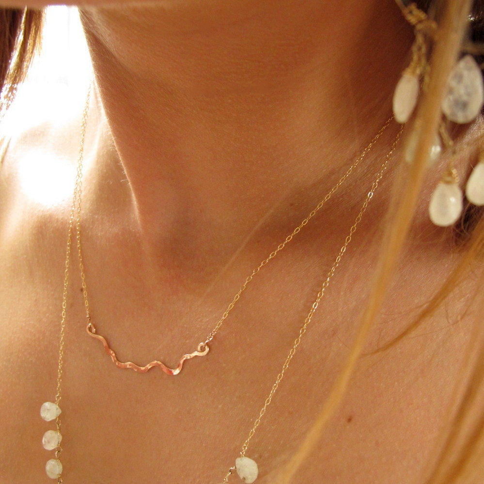 I'm Hammered Rose Gold Necklace - Handmade Rose Gold Pentant