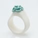 Rings Jewelry San Juan Turquoise  and White Porcelain Ring- Free Gift Wrapping