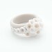 La Angosta Ceramic Ring, Ecru and White- Free Gift Wrapping