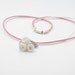 Patinko Little Girl Necklace, Pink and White