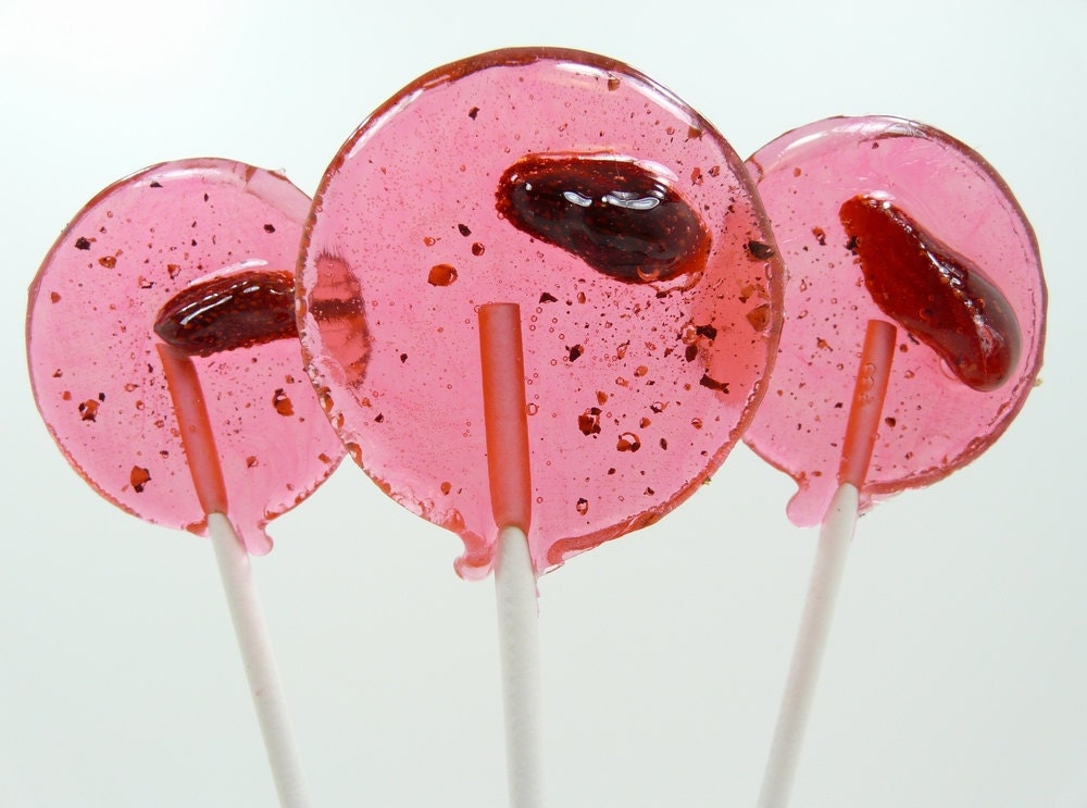 Strawberry Lemongrass with Cracked Black Pepper Lollipop - Pefect Foodie Gift