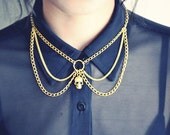 Peter Pan Skull Chain Collar Bib