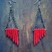 Red Howlite Spear Earrings