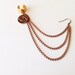 All Seeing Eye Brass Chain Ear Cuff
