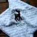 Personalized baby blanket minky- sage green and brown baby deer- lovey blanket matches Willow Organic
