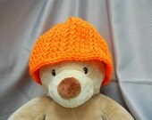 Orange Crochet Beanie Hat Acrylic Kids Hat