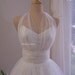Marilyn - Retro Inspired Tea Length Wedding Dress. Vintage Style Organza Bridal Gown.