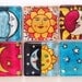 Magnets - Celestial - Set of Six 1 Inch Square Strong Magnets