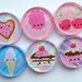 Kawaii Sweets Magnets - Glass Magnets - Set of Six One Inch Magnets