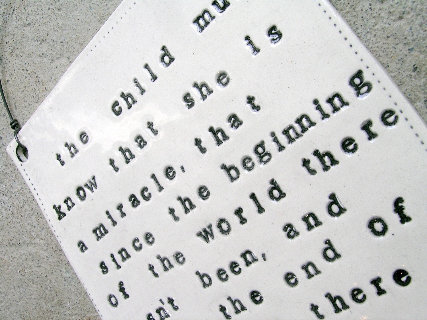 plaque casals quote.  MADE TO ORDER