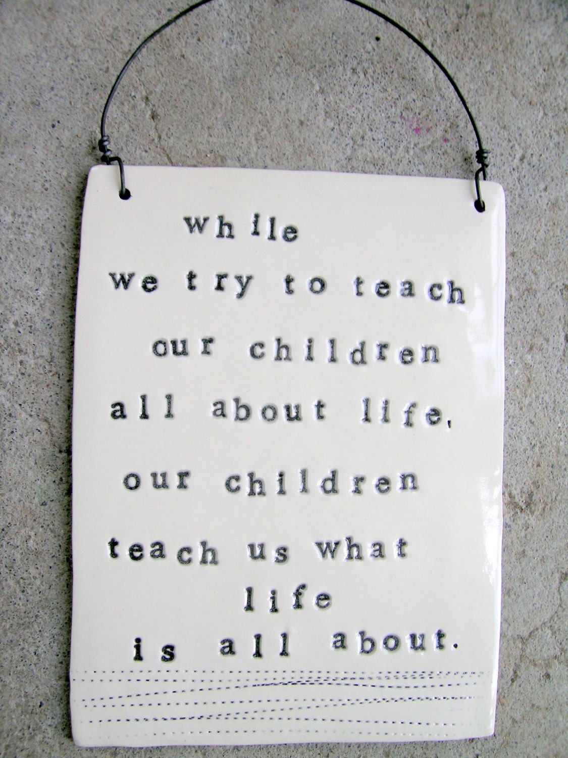 plaque all about life angela schwindt quote.  MADE TO ORDER