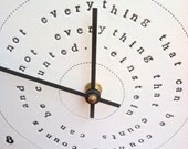 clock 8x8 einstein quote.  MADE TO ORDER
