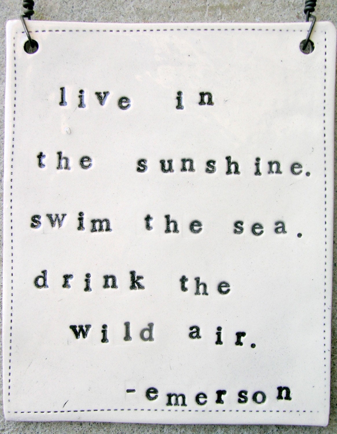 emerson quote plaque.