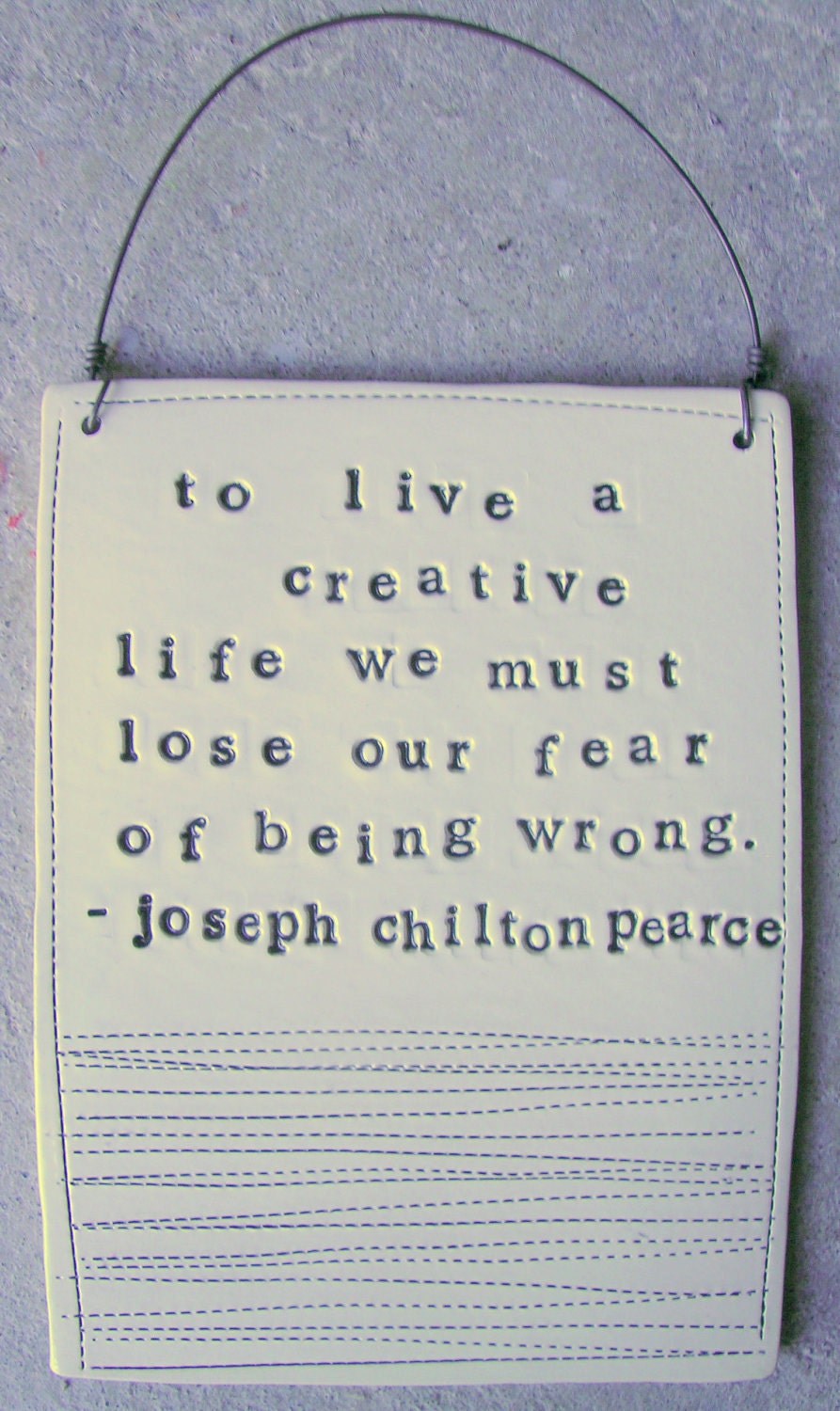 plaque joseph chilton pearce quote. MADE TO ORDER