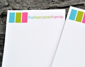 Personalized Family Notepads Set of 2 Colorful Design