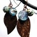 Botanika Earrings--Coconut Shell, Kyanite, Sesame Jasper, Matching Necklace Available