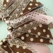 SALE Pink And Brown Polka Dots Cheer Style Ponytail Holder Hairbow Ribbon by Petite Personalities on etsy.com