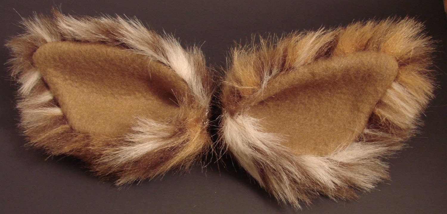Furry Cheetah Cat Ears Costume Clip Ons by SaurianStudios on Etsy