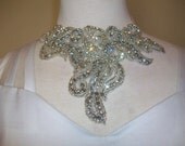 Silver Crystal Bridal Neckalce - Tina Couture Wedding Necklace made of Swarovski Crystals & Silver Beads