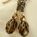 Rustic Earrings Gold Brown Czech Glass Earrings Nature Earrings Chocolate Earrings Dangle Earrings Copper Brown Earrings