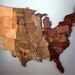 USA Magnetic Time Zone Puzzle - Stained Birch Plywood