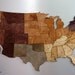 USA Map Puzzle - Stained Plywood
