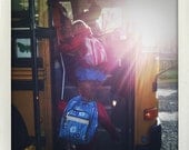 Off to School 5x5 Fine Art Print
