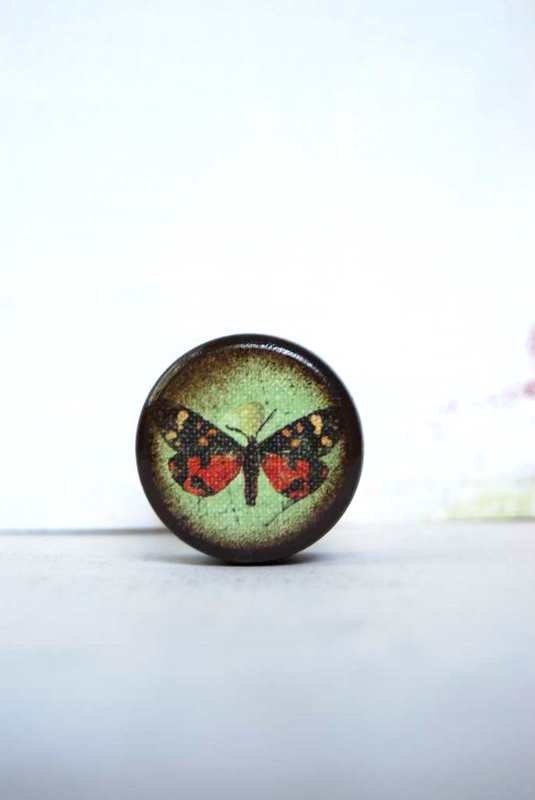 Red Butterfly  Pill Box