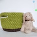 Kids Storage Basket - Wool Felt Basket - Thyme and Chestnut - Easter Basket
