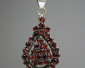 Artisan Handmade 925 Sterling Silver Gemstone Jewelry Red Garnet Anniversary Wedding Necklace