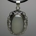 Handmade Artisan handcrafted White colour Chalcedony gemstone 925 Sterling Silver Necklace jewlery ideal for wedding or anniversary gift
