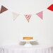 Fabric Bunting Red Brown Floral LAST ONE Good Will Bunting Summer Garden