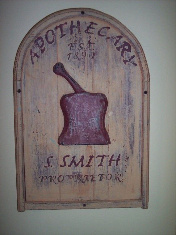 Items similar to Apothecary Sign Folk Art on Etsy