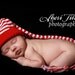 Christmas baby hat Infant knit pixie elf made of pure cotton Newborn 3 months. Munchkins cord and tassel Made in Colorado. photo prop.