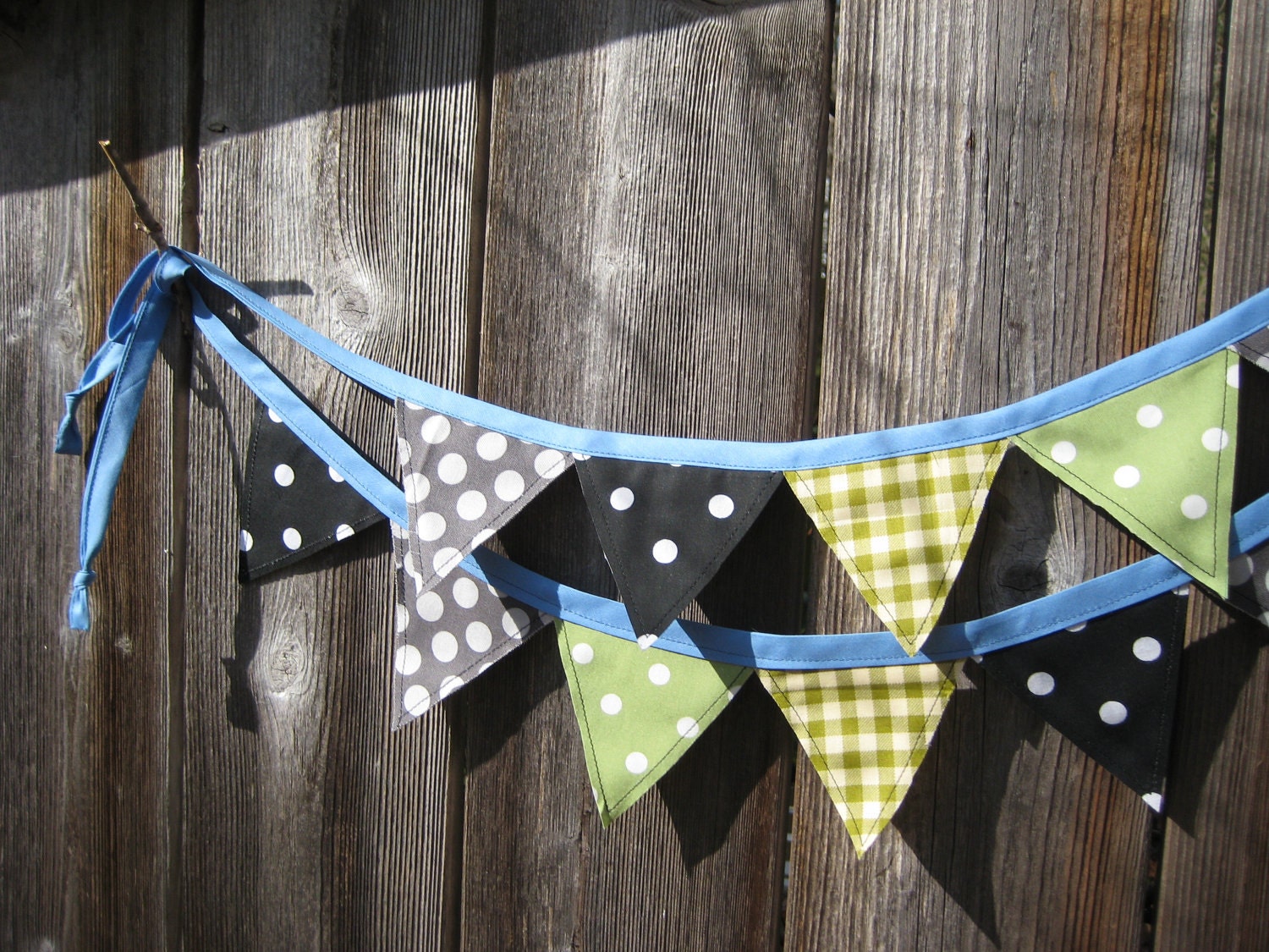 Happy Banner / Garland / Spring colors / Polka Dots, Gingham