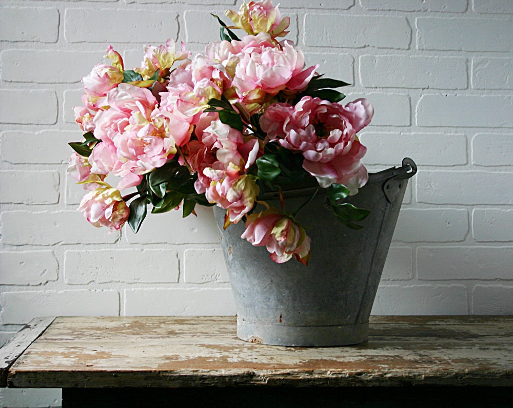 French Zinc Garden Pail