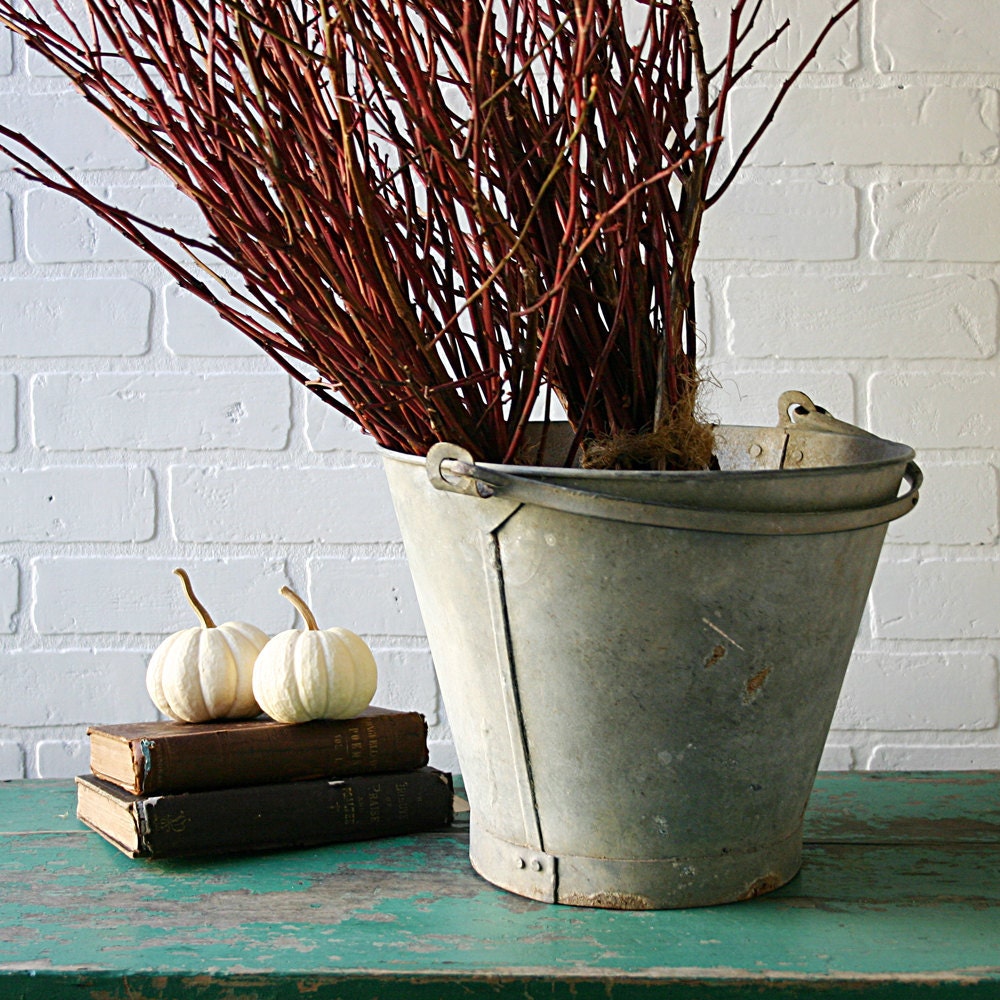 French Zinc Garden Pail