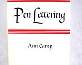Book "Pen Lettering" by Ann Camp, Calligrapher 1980 Edition