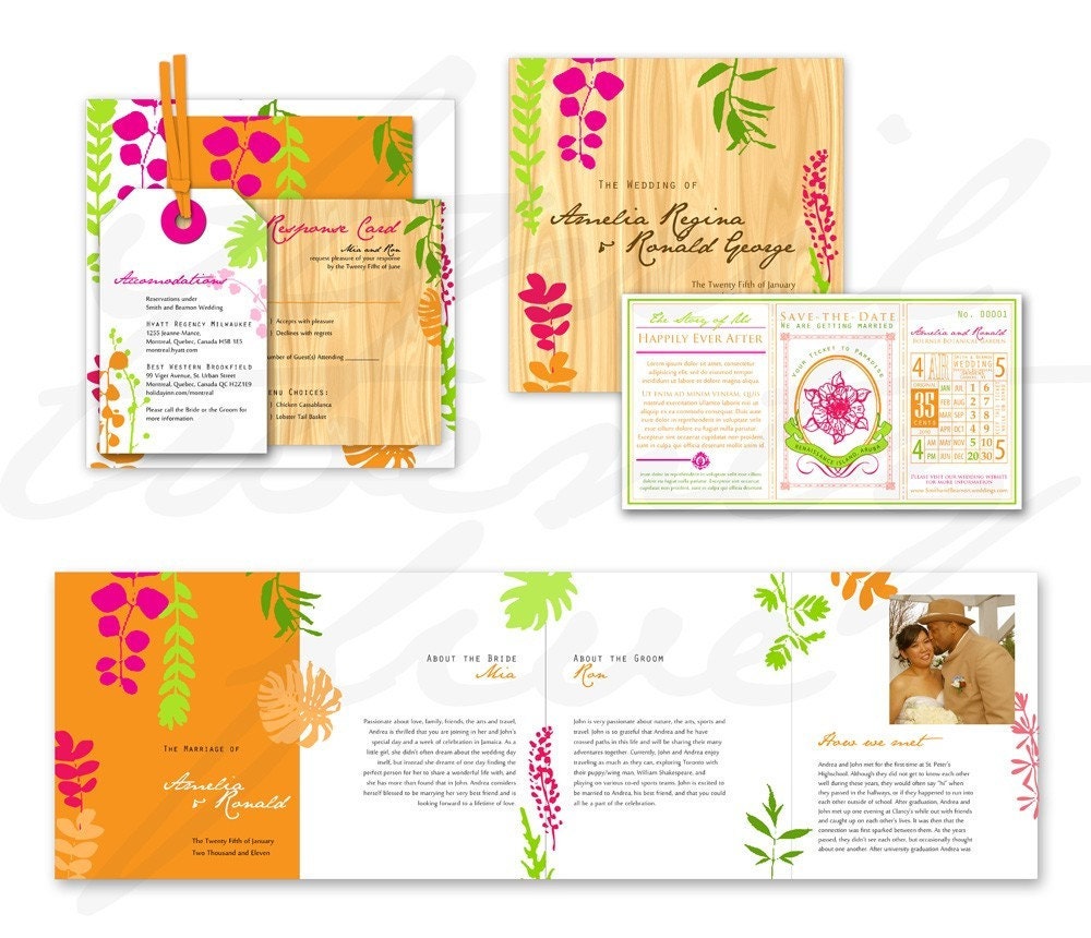 Amelia: Garden Wedding Invitation
