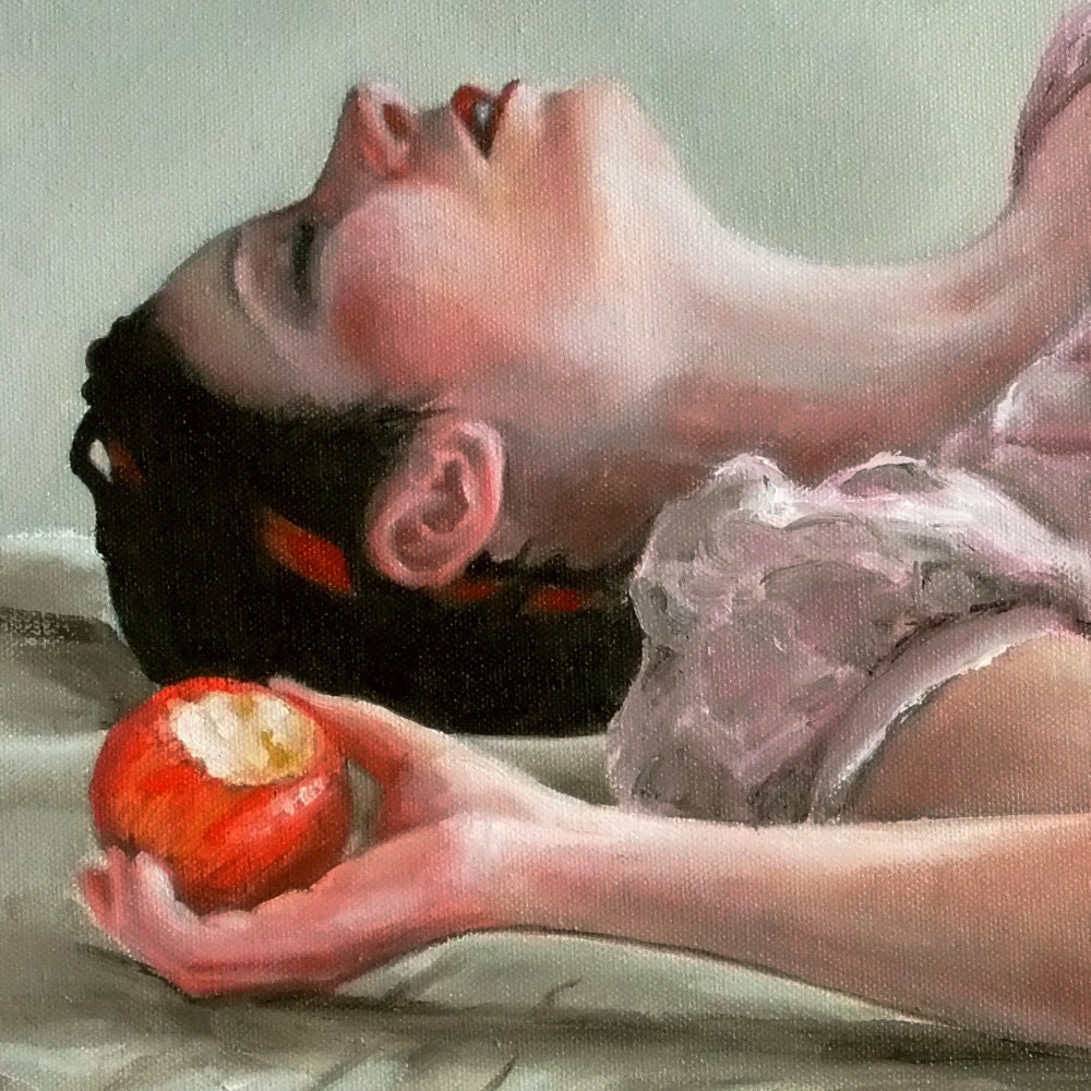 Snow White -- signed Print of an Original Oil Painting -- PalePreoccupation - LieseChavez