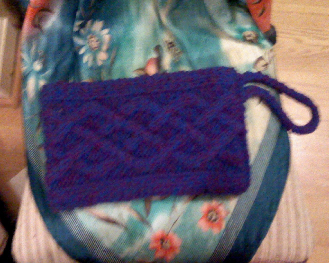 Twisted Cable Knitted Clutch Purse