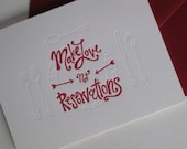 Make Love Not Reservations Card