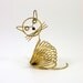 Brass Cat Letter Holder or Organizer Designed by Richard Galef for Ravenware