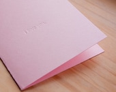 I Love You Card - Letterpress Blind Printed
