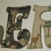 CAMO Hunting Buck and Doe Theme Hand Painted Wall Letters to match with Crib Bedding Set  Wooden Letters
