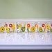 Vintage Flower Power Sour Cream glasses