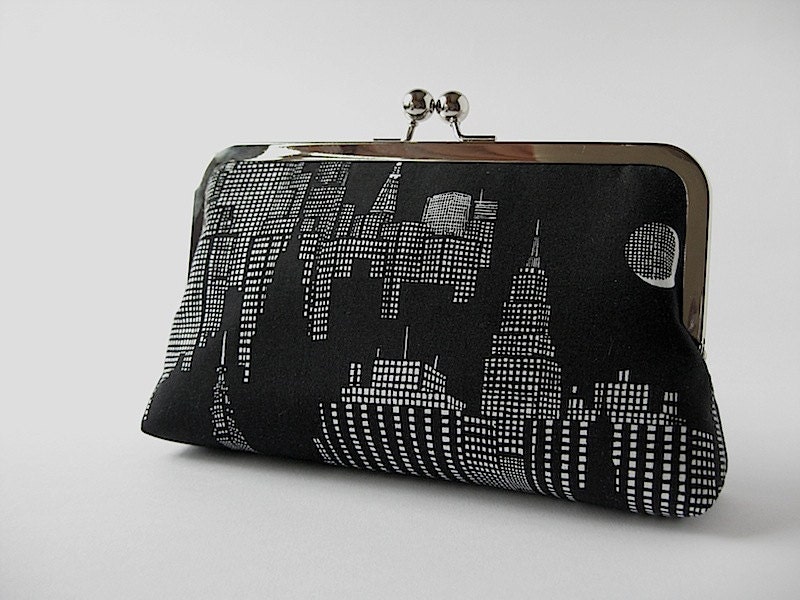 New York Night clutch purse Bag Noir Halloween